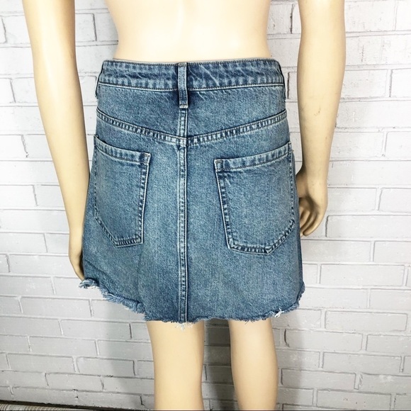 We the Free Free People Zip It Up Denim Mini Skirt - Picture 6 of 9
